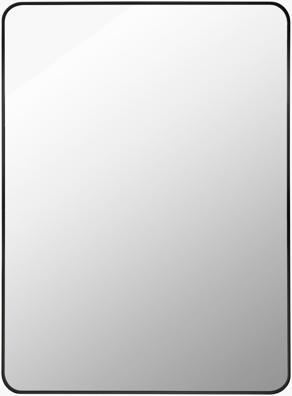Livabliss Aranya Geometric Wall Mirror Slim Profile Accent Piece for Minimalist Modern Interiors Black 35"H x 24"W x 1"D RAY023-2435