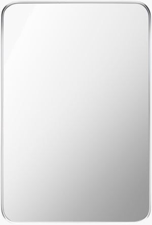 Livabliss Aranya Geometric Wall Mirror Slim Profile Decorative Accent for Modern Entryways Silver 30"H x 20"W x 1"D RAY025-2030