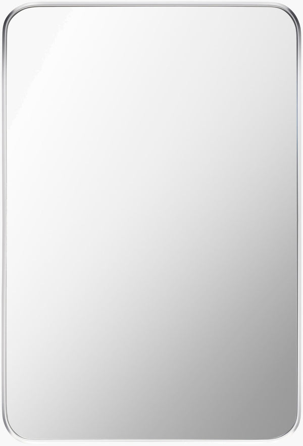 Livabliss Aranya Geometric Wall Mirror Slim Profile Decorative Accent for Modern Entryways Silver 30"H x 20"W x 1"D RAY025-2030