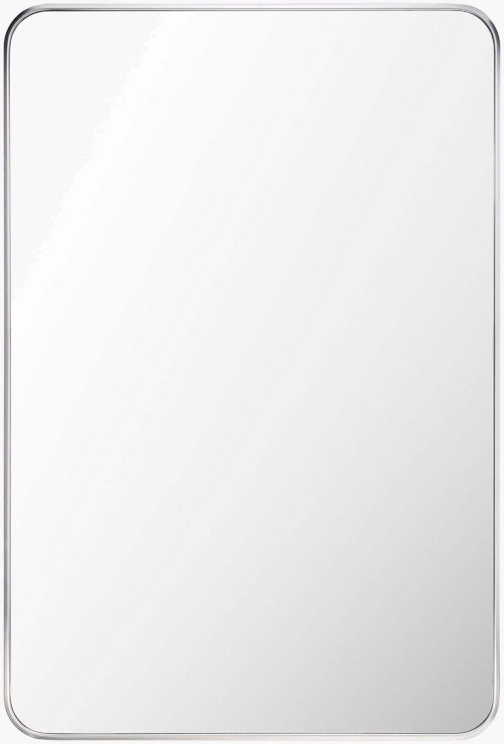 Livabliss Aranya Geometric Wall Mirror Slim Profile Decorative Accent for Modern Entryways Silver 30"H x 20"W x 1"D RAY025-2030