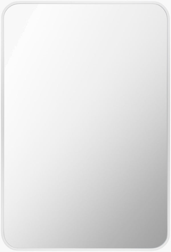 Livabliss Aranya Sculptural Wall Mirror Flush Mount Minimalist Modern Accent for Living Room White 35"H x 24"W x 1"D RAY026-2435