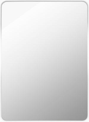 Livabliss Aranya Sculptural Wall Mirror Flush Mount Minimalist Modern Accent for Living Room White 41"H x 30"W x 1"D RAY026-3041