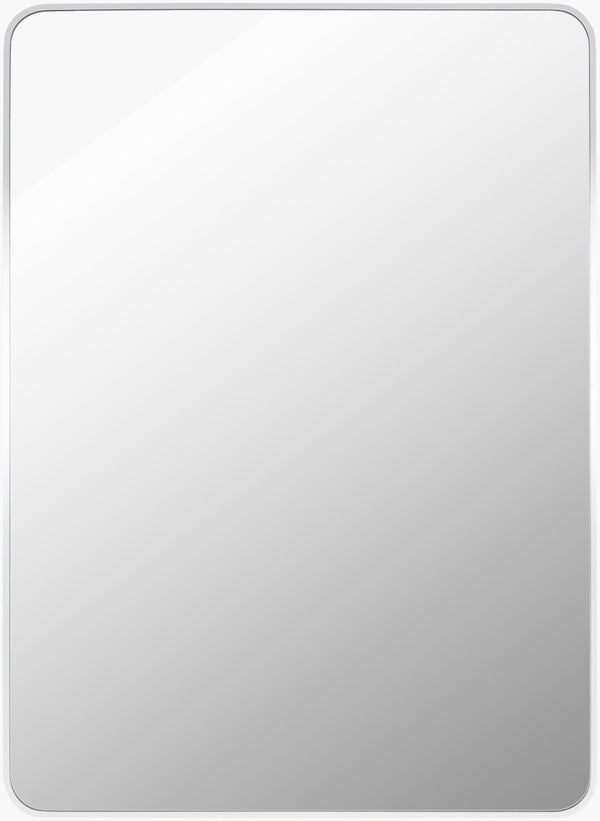 Livabliss Aranya Sculptural Wall Mirror Flush Mount Minimalist Modern Accent for Living Room White 41"H x 30"W x 1"D RAY026-3041