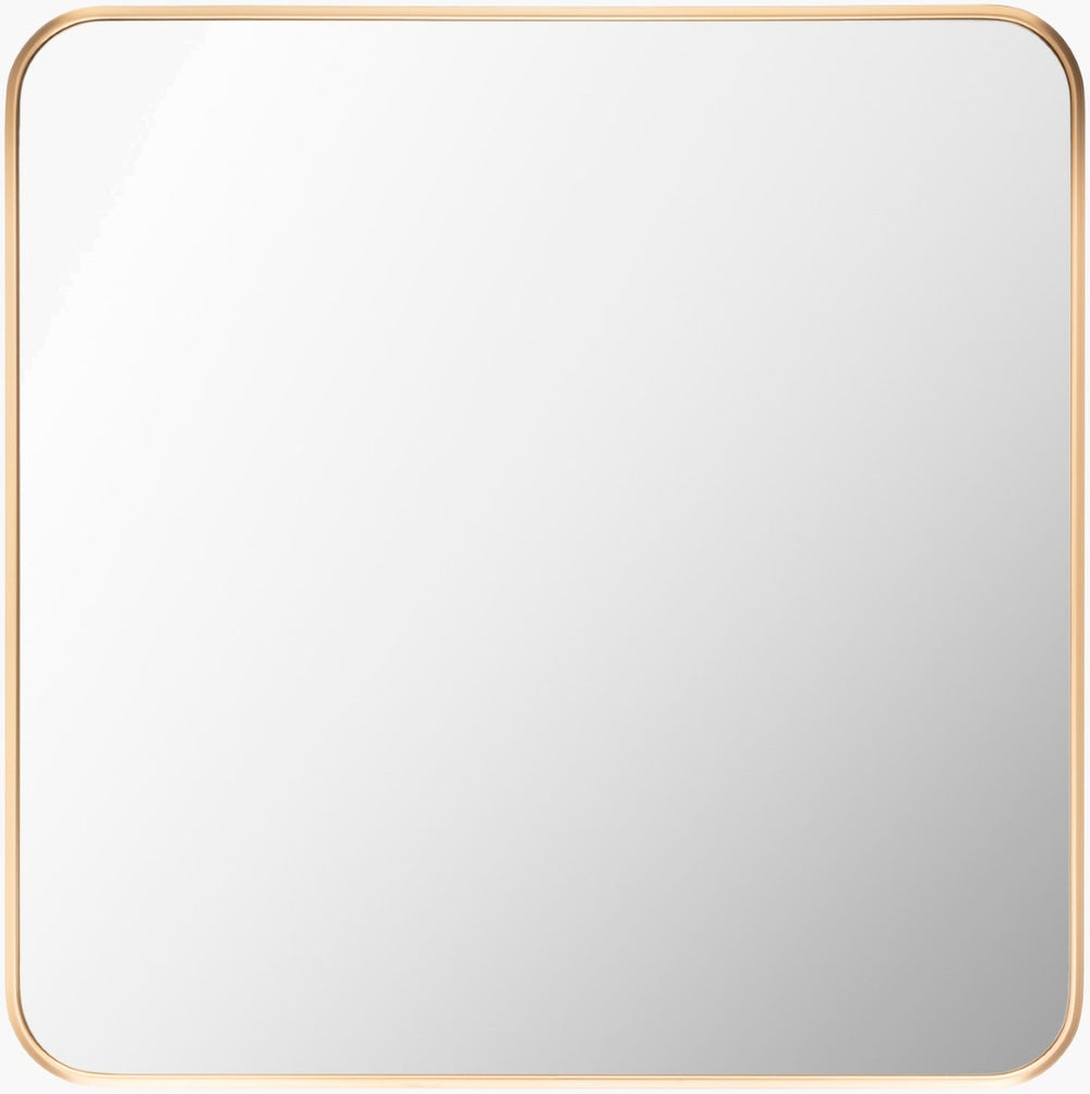Livabliss Aranya Square Wall Mirror Slim Modern Frame Minimalist Accent for Any Room Gold 32"H x 32"W x 1"D RAY032-3232
