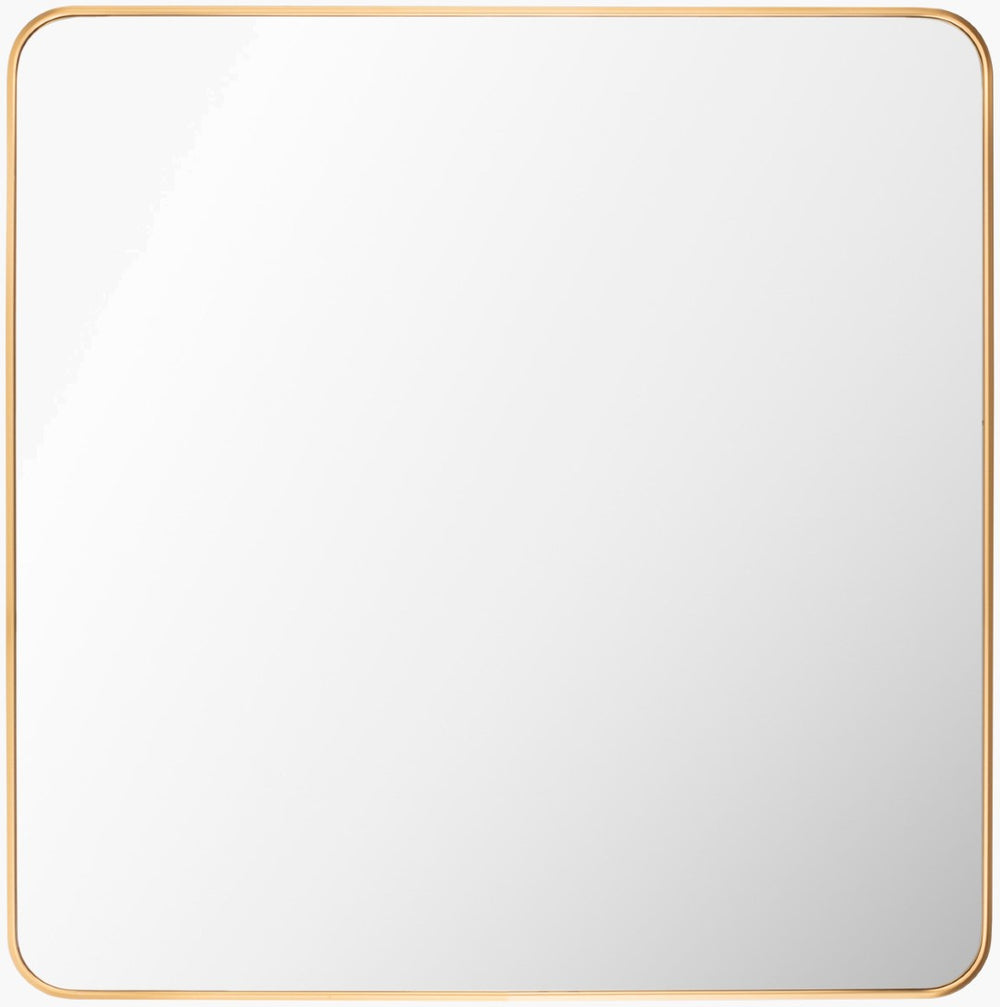 Livabliss Aranya Square Wall Mirror Slim Modern Frame Minimalist Accent for Any Room Gold 32"H x 32"W x 1"D RAY032-3232