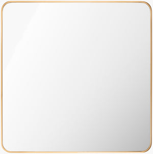 Livabliss Aranya Square Wall Mirror Slim Modern Frame Minimalist Accent for Any Room Gold 32"H x 32"W x 1"D RAY032-3232
