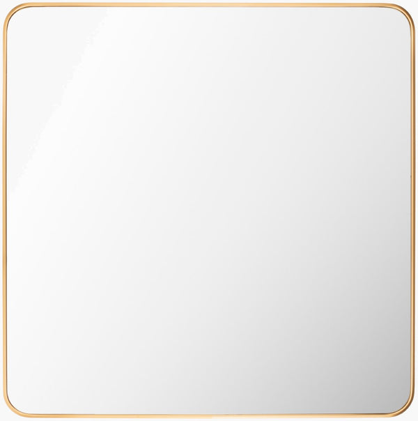 Livabliss Aranya Square Wall Mirror Slim Modern Frame Minimalist Accent for Any Room Gold 32"H x 32"W x 1"D RAY032-3232
