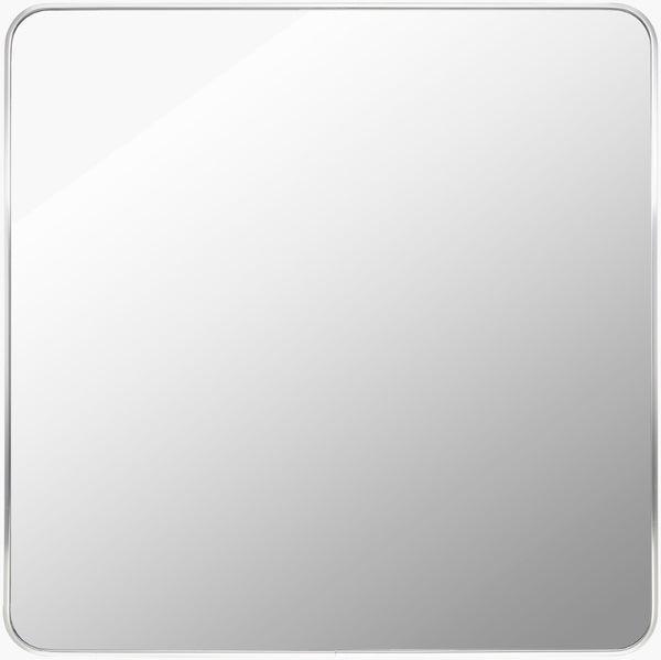 Livabliss Aranya Square Accent Wall Mirror Slim Architectural Frame for Modern Living Spaces Silver 32"H x 32"W x 1"D RAY033-3232