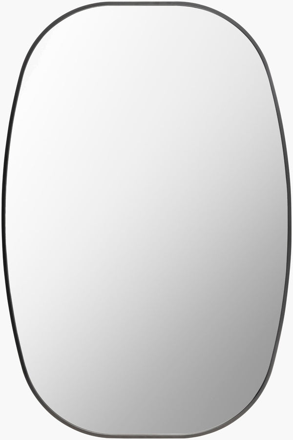 Livabliss Aranya Wall Mounted Accent Mirror Minimalist Slim Profile for Entryway or Living Room Black 35"H x 24"W x 1"D RAY035-2435