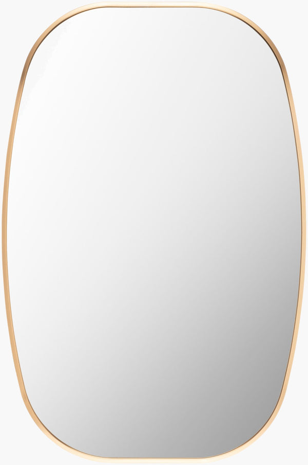 Livabliss Aranya Vertical Wall Mirror Slim Minimalist Frame for Entryway or Console Table Gold 30"H x 20"W x 1"D RAY036-2030