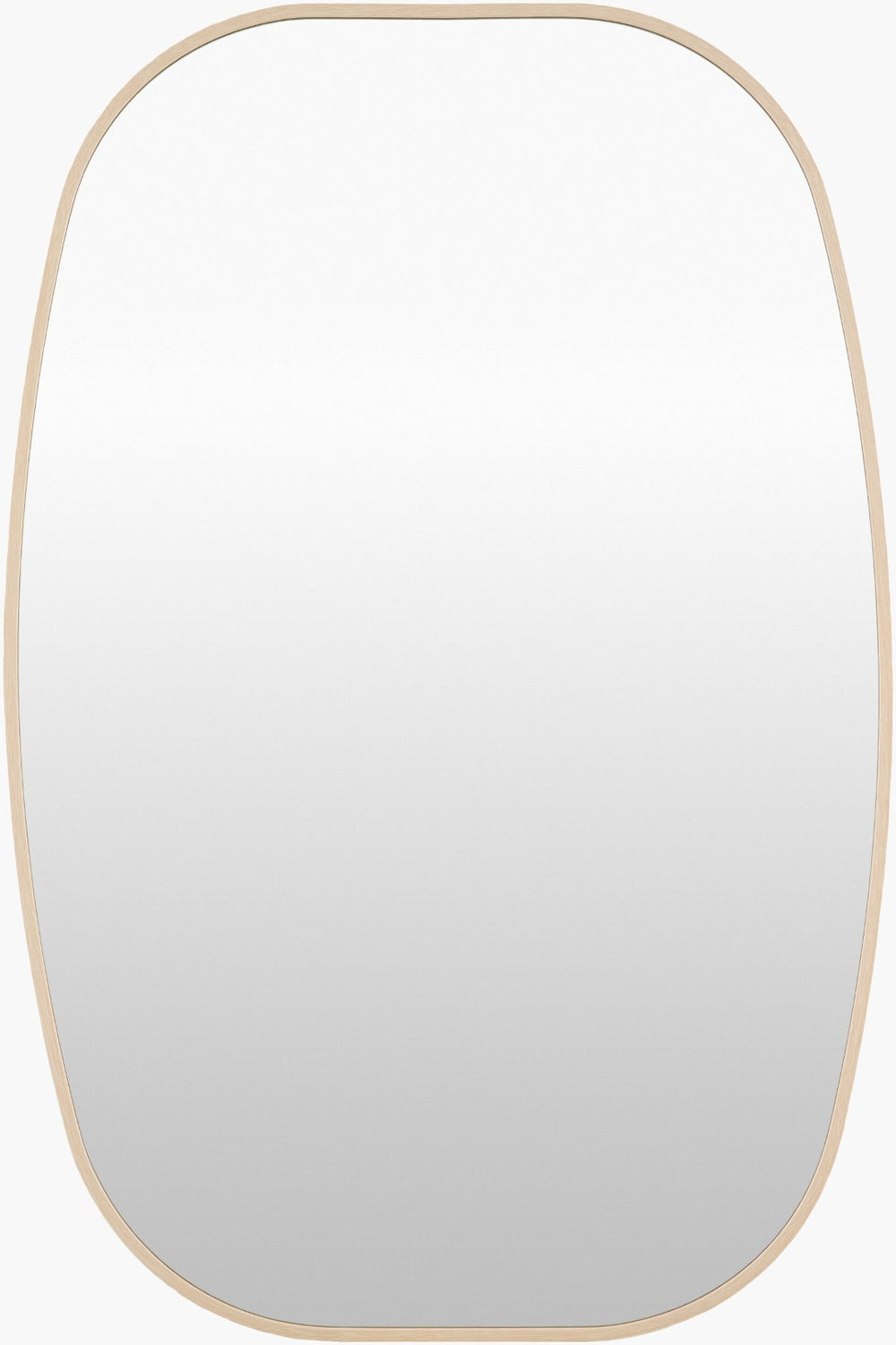 Livabliss Aranya Geometric Wall Mirror Slim Minimalist Frame for Modern and Scandinavian Interiors Brown 41"H x 30"W x 1"D RAY051-3041