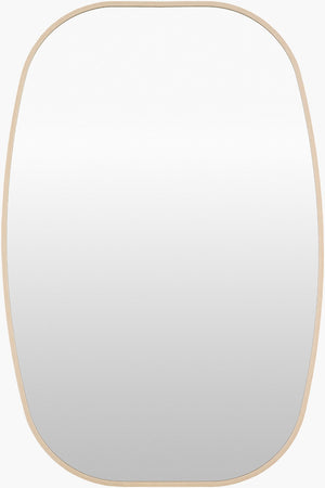 Livabliss Aranya Geometric Wall Mirror Slim Minimalist Frame for Modern and Scandinavian Interiors Brown 30"H x 20"W x 1"D RAY051-2030