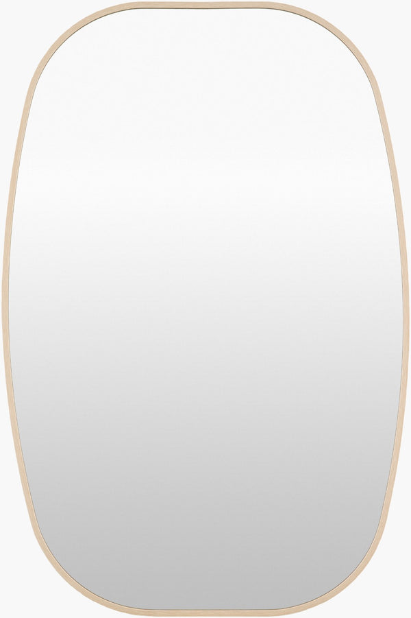 Livabliss Aranya Geometric Wall Mirror Slim Minimalist Frame for Modern and Scandinavian Interiors Brown 30"H x 20"W x 1"D RAY051-2030