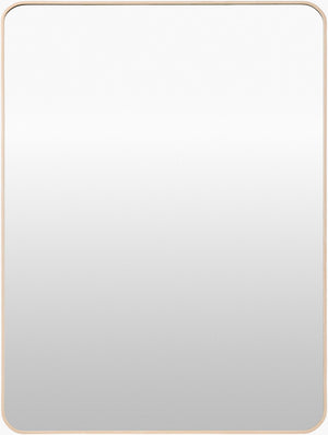Livabliss Aranya Geometric Wall Mirror Minimalist Framed Accent for Modern Living Spaces Brown 35"H x 24"W x 1"D RAY052-2435