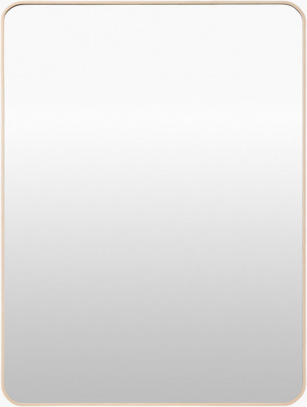 Livabliss Aranya Geometric Wall Mirror Minimalist Framed Accent for Modern Living Spaces Brown 35"H x 24"W x 1"D RAY052-2435