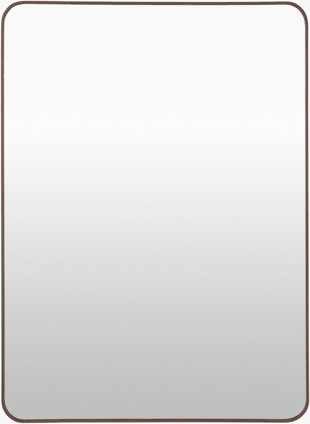 Livabliss Aranya Geometric Wall Mirror Slim Modern Accent for Entryway or Living Room Decor Dark Brown 41"H x 30"W x 1"D RAY053-3041