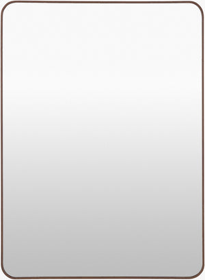 Livabliss Aranya Geometric Wall Mirror Slim Modern Accent for Entryway or Living Room Decor Dark Brown 41"H x 30"W x 1"D RAY053-3041
