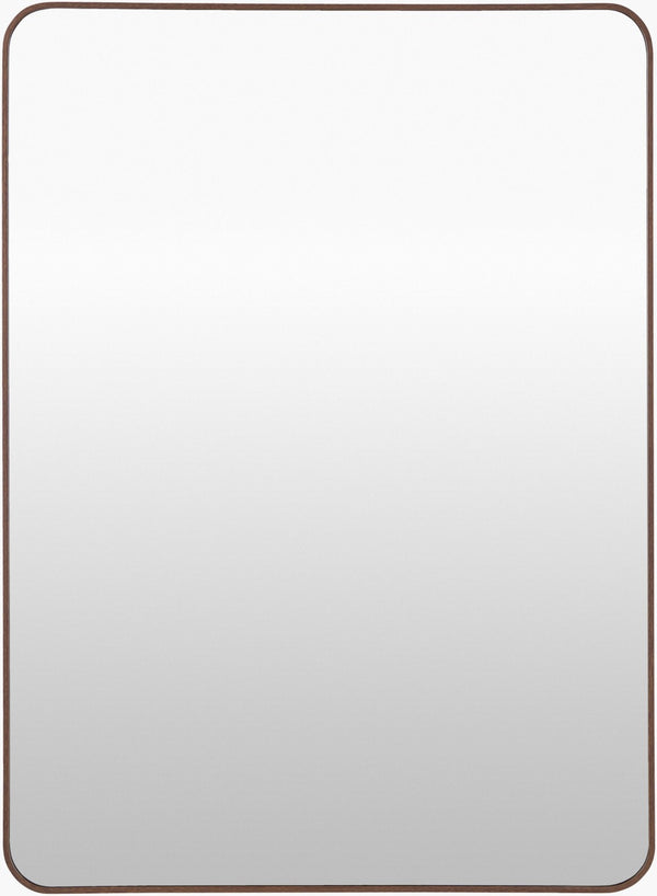 Livabliss Aranya Geometric Wall Mirror Slim Modern Accent for Entryway or Living Room Decor Dark Brown 41"H x 30"W x 1"D RAY053-3041