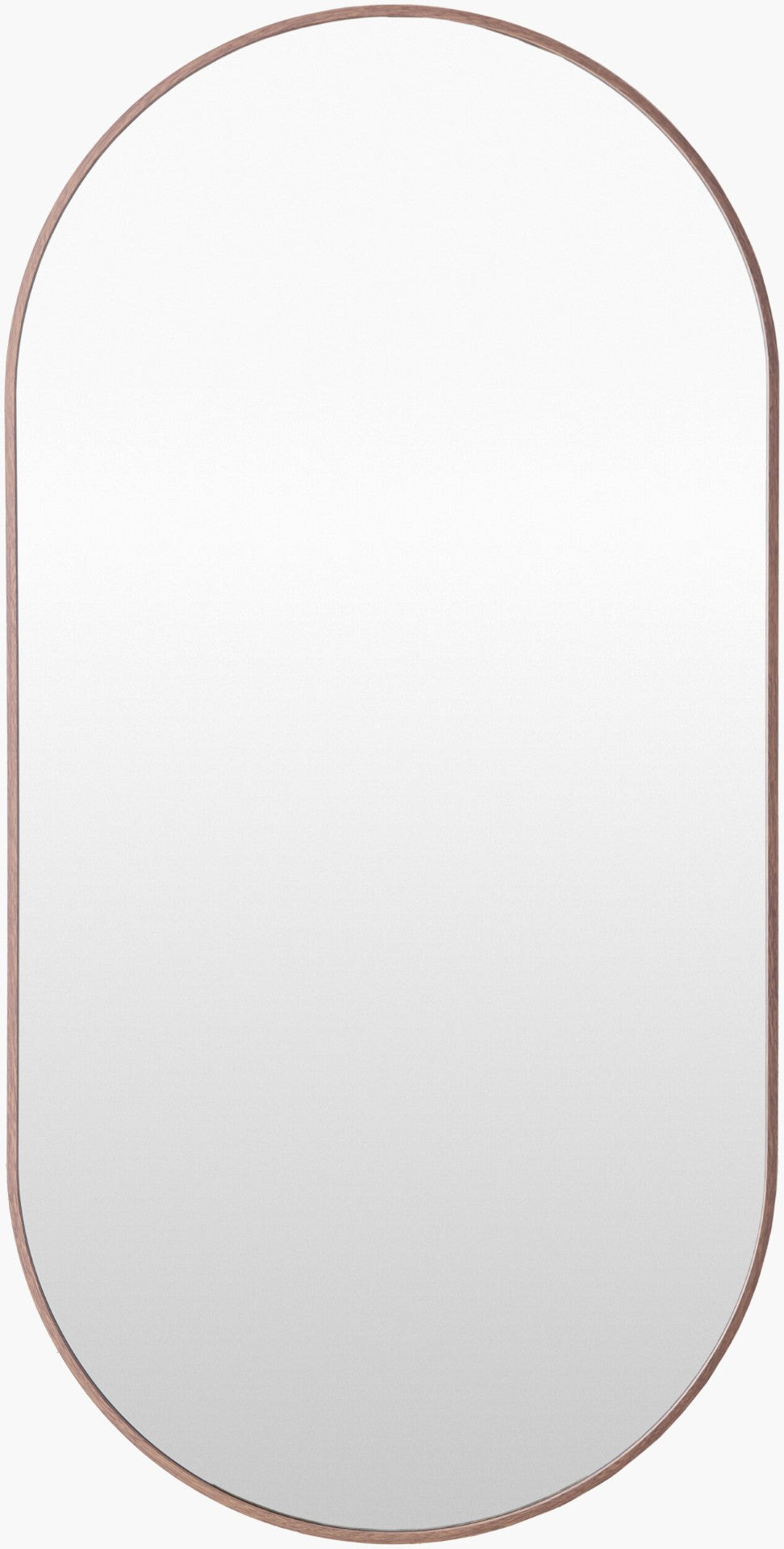 Livabliss Aranya Slim Geometric Wall Mirror Modern Accent for Hallway Living Room or Bedroom Dark Brown 30"H x 20"W x 1"D RAY057-2030
