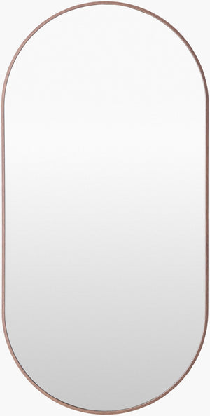 Livabliss Aranya Slim Geometric Wall Mirror Modern Accent for Hallway Living Room or Bedroom Dark Brown 30"H x 20"W x 1"D RAY057-2030