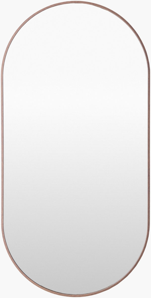Livabliss Aranya Slim Geometric Wall Mirror Modern Accent for Hallway Living Room or Bedroom Dark Brown 30"H x 20"W x 1"D RAY057-2030