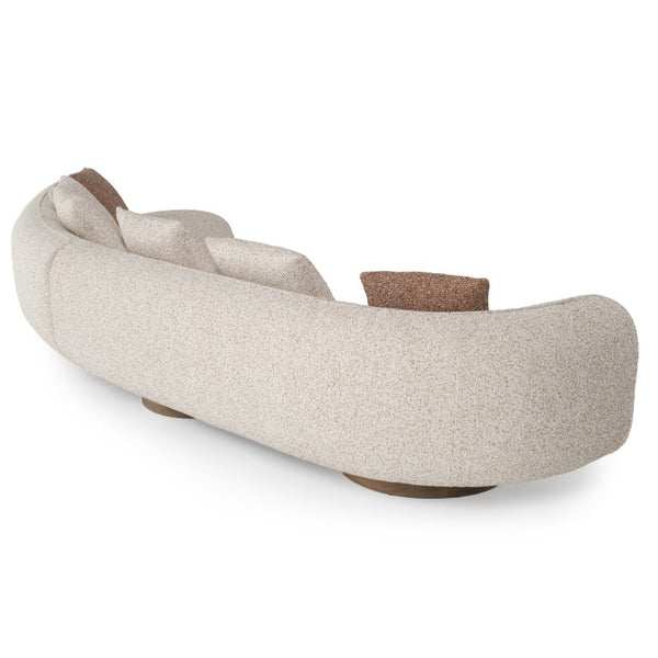 VIG Furniture Raywood Curved Multicolored Boucle Sectional Sofa With Ash Frame, Plush Foam Cushions & Pillows VGCS-SF-24107-SECT