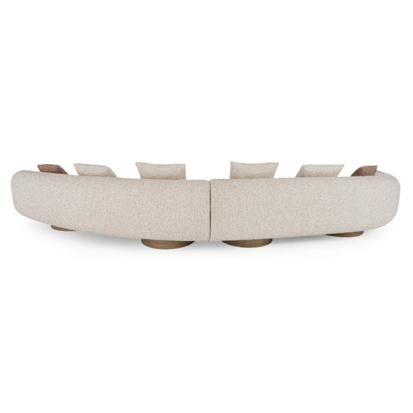VIG Furniture Raywood Curved Multicolored Boucle Sectional Sofa With Ash Frame, Plush Foam Cushions & Pillows VGCS-SF-24107-SECT