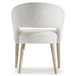 Bernhardt Bernhardt Lucerne Barrel Accent Chair Upholstered with Wire-brushed Oak Legs 393544