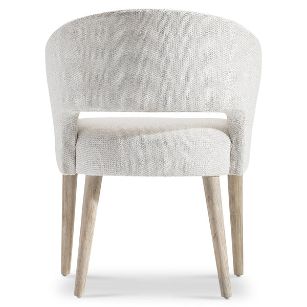 Bernhardt Bernhardt Lucerne Barrel Accent Chair Upholstered with Wire-brushed Oak Legs 393544