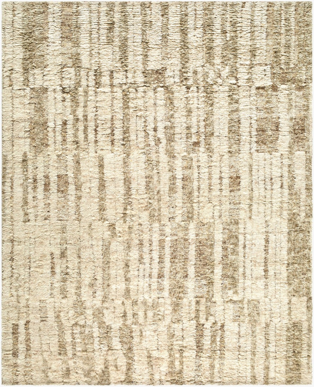Surya Rabat Hand Knotted Wool Accent Rug Plush Minimalist Style for Entryway or Bedroom 6' x 9' Rectangle RBA2300-69