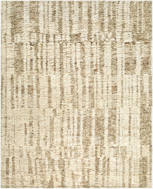 Surya Rabat Hand Knotted Wool Accent Rug Plush Minimalist Style for Entryway or Bedroom 6' x 9' Rectangle RBA2300-69