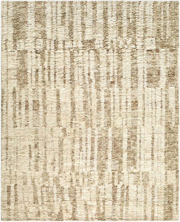 Surya Rabat Hand Knotted Wool Accent Rug Plush Minimalist Style for Entryway or Bedroom 6' x 9' Rectangle RBA2300-69