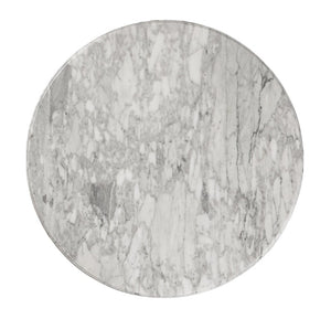 Hooker Furniture Charleston Round Bistro Table With Veneered Carrara Stone Top & Carved Pedestal — Distressed Elegance 6750-75202-95