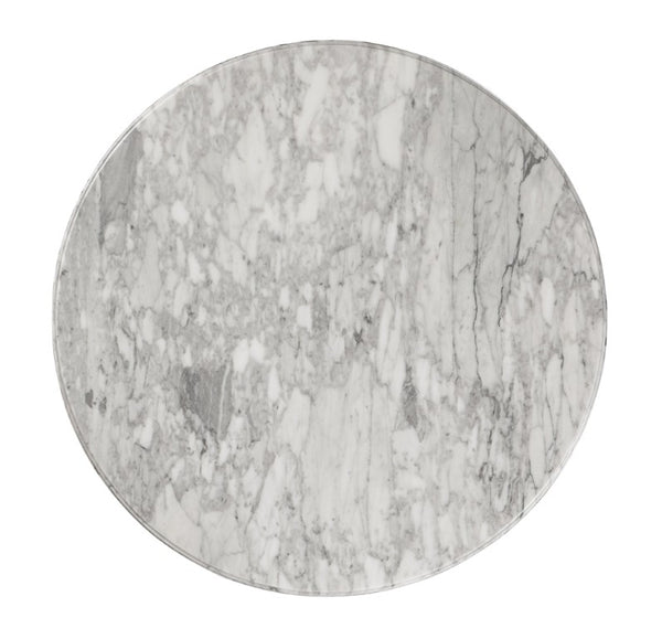 Hooker Furniture Charleston Round Bistro Table With Veneered Carrara Stone Top & Carved Pedestal — Distressed Elegance 6750-75202-95