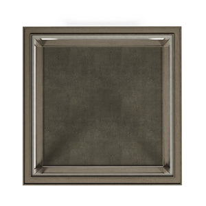 A.R.T. Furniture Cove Glam Transitional Square End Table With Tempered Glass Top And Unique Cork Shelf Display Grey Rubberwood Solids,Primavera Veneer,Glass,Cork 349303-2743