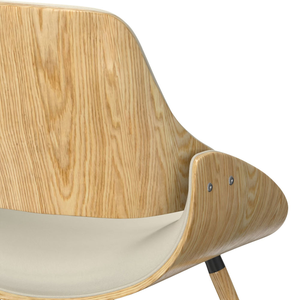 English Elm Malden Bentwood Dining Chair - Mid-Century Style With Curved Wood Back And Plush Comfort Seat B136P158909