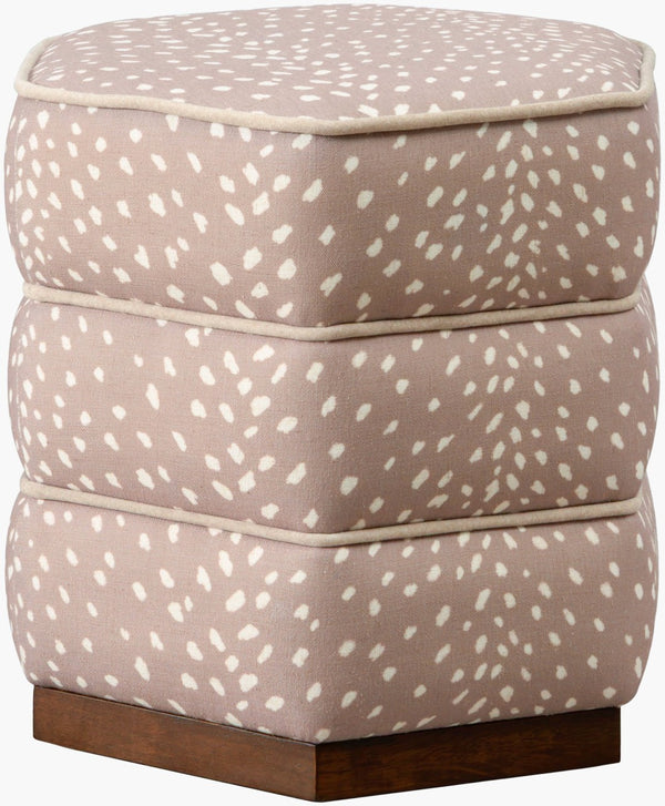 Surya Rabia Cube Ottoman Upholstered Accent Seat for Living Room Bedroom or Reading Nook RBIA002-171618