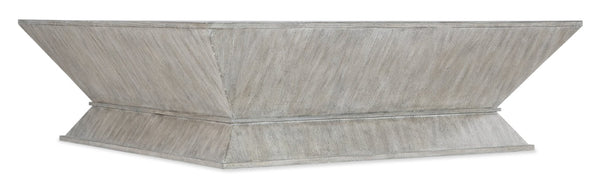 Hooker Furniture Melange Korena Square Cocktail Table With Gray Elm Veneer & Stone-Look Resin Top, Chunky Modern Centerpiece 628-80451-95
