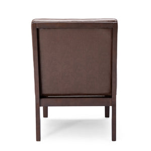 English Elm Accent Chair Waffle Tufted Upholstery Rubberwood Legs Contemporary Living Room Seat 70753.00