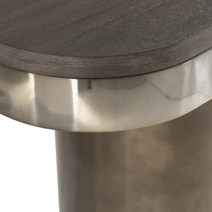 Bernhardt Bernhardt Jacopo Console Table In Weathered Greige Oak With Light/Dark Bronze Stainless Accents 332912