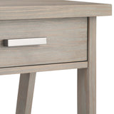 Hearth and Haven Solid Wood Nightstands with 1 Drawer and Sawhorse Supports B136P159585 Distressed Grey