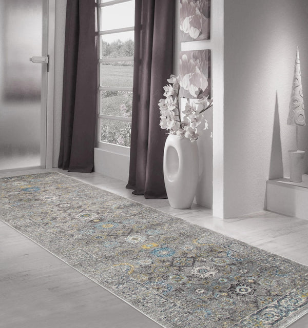 Pasargad Home Chelsea Design Silver Area Rug - Luxurious Power-loomed Elegance For Any Space   Rc-5586ss 2.08x10