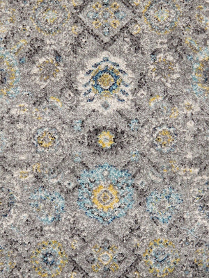 Pasargad Home Chelsea Design Silver Area Rug - Luxurious Power-loomed Elegance For Any Space   Rc-5586ss 2.08x10