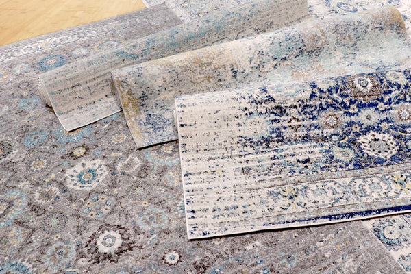 Pasargad Home Chelsea Design Silver Area Rug - Luxurious Power-loomed Elegance For Any Space   Rc-5586ss 10x14