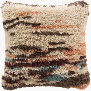 Surya Mammoth Wool Accent Pillow - 22"X22" Cozy Stylish Design For Warmth & Texture In Any Room Beige Wool Rc002-2222
