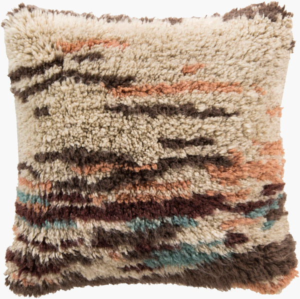 Surya Mammoth Wool Accent Pillow - 22"X22" Cozy Stylish Design For Warmth & Texture In Any Room Beige Wool Rc002-2222