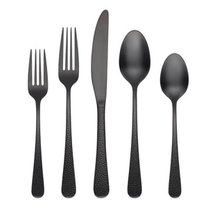 Lenox Cambridge Kenne Hammered Black Satin 20-Piece Flatware Set NO COLOR METAL 508020CKW12R