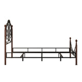 Homelegance By Top-Line Henri Graceful Scroll Bronze Iron Bed Cherry Iron