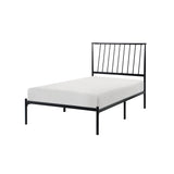 Homelegance By Top-Line Dante Metal Platform Bed with Curved Metal Headboard Black Metal