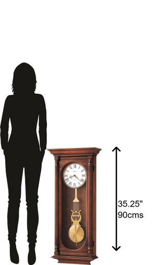 Hekman Furniture 620192 Howard Miller Helmsley Wall Clock - Elegant Antique Design With Chiming Pendulum & Bezel Windsor Casual Helmsley Wall Clock 620192